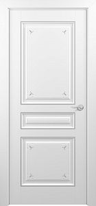 Недавно просмотренные - Дверь Z Ampir Т3 decor эмаль White patina Silver, глухая