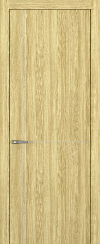 Дверь Z K17 toppan дуб натуральный, молдинг серебро, глухая