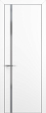 Дверь Z K1 полипропилен белый, ALU кромка хром, matelac silver grey, глухая