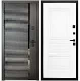 Входная дверь Матадор MXМ-6 антрацит софт/панель Миранда, белая матовая