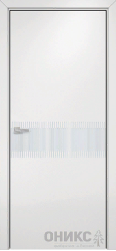 Дверь Оникс Дельта фрезерованная эмаль белая, глухая