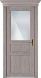 Дверь Статус CLASSIC 532 дуб серый, стекло сатинато белое матовое