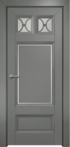 Недавно просмотренные - Дверь Оникс Шанель 2 фрезерованная эмаль RAL 7005, сатинато с решеткой