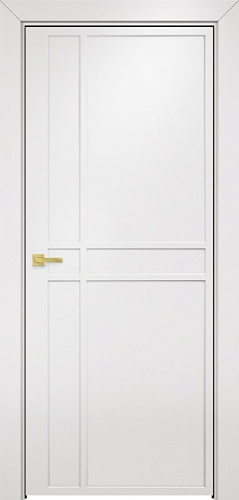 Дверь Оникс Оксфорд 1 фрезерованная эмаль белая, глухая