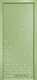 Дверь Оникс Кристалл эмаль фисташковая, глухая