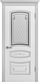Недавно просмотренные - Дверь ИУ Эмаль Грейс Соната В2 эмаль белая патина серебро, остекленное рис. 2