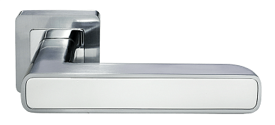 Межкомнатная ручка Morelli DIY MH44, матовый хром/белый