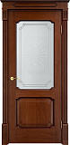 Дверь ПМЦ массив дуба Д7 коньяк с патиной, стекло 7-2