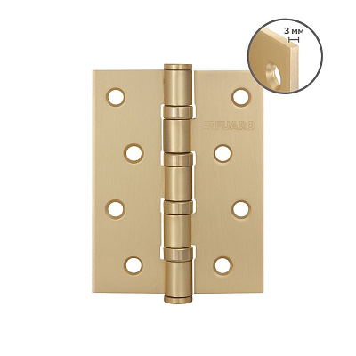 Петля универсальная Fuaro 4BB 100x75x3 сатинированное золото