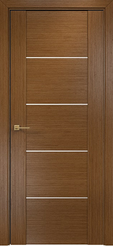 Дверь Оникс Парма орех, глухая с молдингом