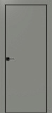 Дверь Эко 201 серый, кромка AL черная SB с 4-х сторон, глухая