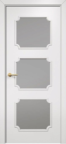 Дверь Оникс Валенсия эмаль белая, сатинат графит
