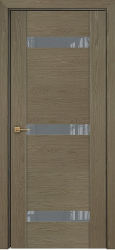 Дверь Оникс Парма 3 дуб кофейный, глухая лакобель RAL 7040