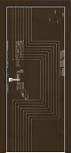 Схожие товары - Дверь Оникс Арт, лакобель коричневый RAL 8028, контурный витраж №2