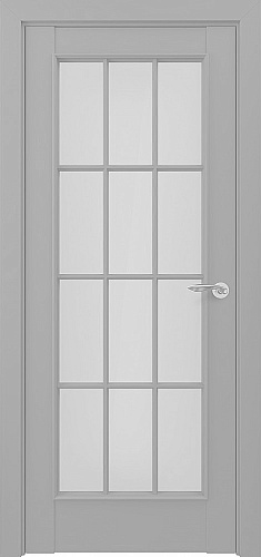 Дверь Z Неаполь АК Тип S экошпон серый, английская решетка