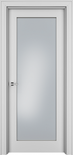 Дверь Паспарту эмаль белая, сатинат