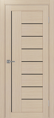 Дверь Эко 524.21 дуб беленый, lacobel черный