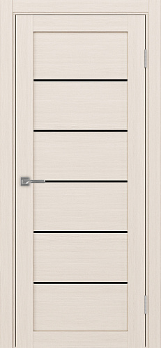 Дверь Эко 506.12 ясень перламутровый, lacobel черный