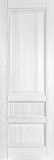 Дверь Ока массив дуба цельные ламели Аристократ №1 эмаль белая, глухая