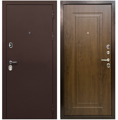 Входная дверь Матадор Союз медный антик 90мм/грецкий орех