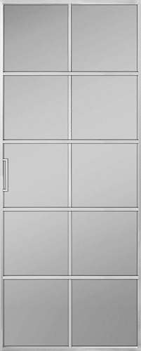 Перегородка Alum №9 хром, сатинат графит