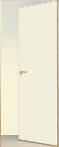 Дверь скрытая ИУ-42 AL gold с 4-х сторон, эмаль белый жемчуг, revers 2,31 м