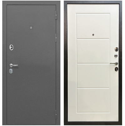 Входная дверь Матадор Союз серебро антик 90мм/лиственница бьянко