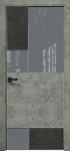 Недавно просмотренные - Дверь Оникс New York бетон темный/бетон светлый, глухая с вставкой лакобель RAL 7040