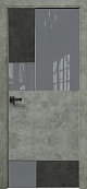 Схожие товары - Дверь Оникс New York бетон темный/бетон светлый, глухая с вставкой лакобель RAL 7040