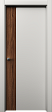 Дверь Неом эмаль RAL 9010, шпон орех американский, глухая