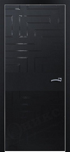 Недавно просмотренные - Дверь Оникс Соло 2 эмаль черная, глухая, Lacobel RAL 9005 Лабиринт витраж контурный