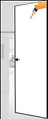 Схожие товары - Дверь скрытая под покраску Z Invisible 2,5 м, кромка AL black, revers, 43 мм