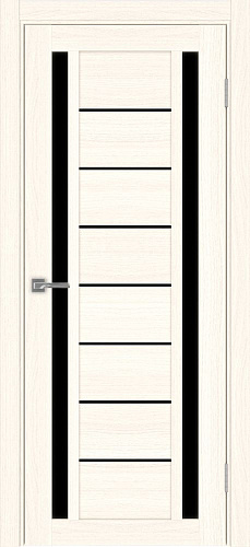 Дверь Эко 558.212 ясень светлый, lacobel черный