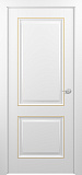 Дверь Z Venecia Т2 эмаль белая patina Gold, глухая