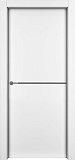 Дверь 1001-М1 эмаль белая, молдинг черный, глухая