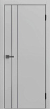 Дверь L-58 серебристо-серый кромка AL, глухая