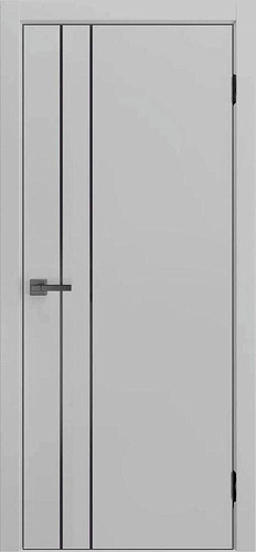 Дверь L-58 серебристо-серый кромка AL, глухая