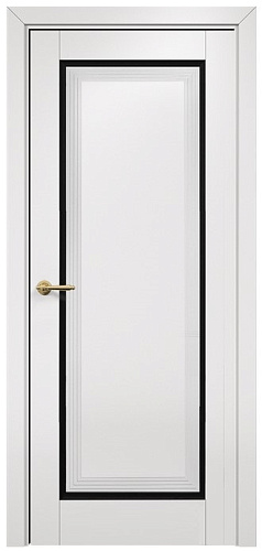 Дверь Оникс Тоскана 1 эмаль белая/чёрная, глухая