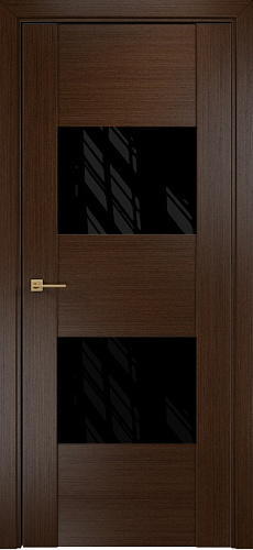 Дверь Оникс Парма венге, глухая лакобель RAL 9005