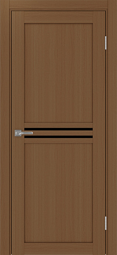 Дверь Эко 552.12 орех, lacobel черный