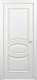 Дверь Z Provans Т2 эмаль белая patina Gold, глухая