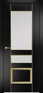 Недавно просмотренные - Дверь Оникс Версаль фрезерованная №2 эмаль черная патина золото по фрезе, сатинат