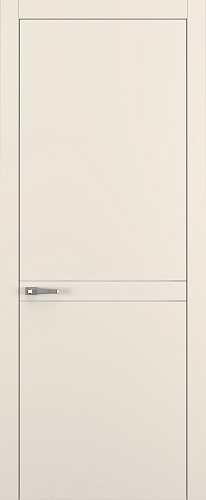 Дверь Z K13 полипропилен крем, молдинг серебро, глухая