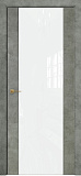 Дверь Оникс Парма 1 бетон светлый, глухая лакобель RAL 0333