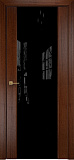 Дверь Оникс Престиж красное дерево с черной патиной, триплекс черный