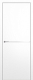 Дверь Z K10 полипропилен белый, молдинг серебро, глухая
