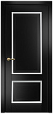 Дверь Оникс Тоскана 2  эмаль черная/белая, глухая