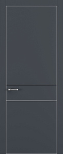 Недавно просмотренные - Дверь Z K16 полипропилен  графит премьер, ALU кромка хром, молдинг серебро, глухая