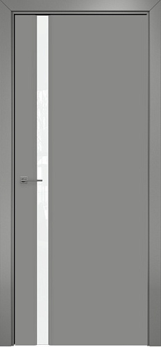 Дверь Оникс Престиж 1 эмаль RAL 7036, триплекс белый