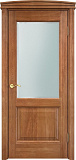 Дверь ПМЦ массив дуба Д13 орех 10%, стекло фацет